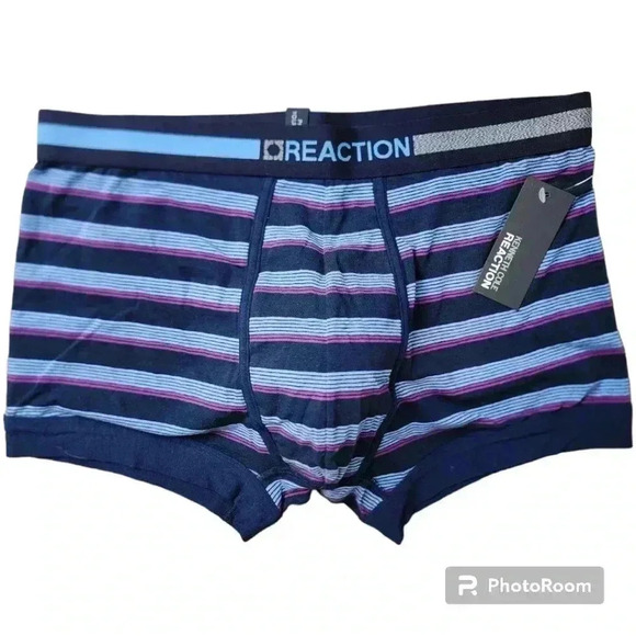 Kenneth Cole Reaction multi blue striped boxer brief Large NWT - Picture 1 of 4